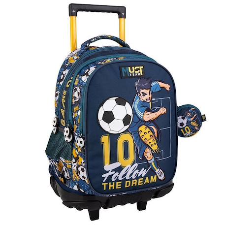 Garçon-Accessoires-Cartable, trousse-Sac à dos à roulettes must football follow the dream 45 cm trolley