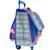 Cartable trolley scolaire fille motif paon avec 2 compartiments 41 cm Bleu 4 - vertbaudet enfant 
