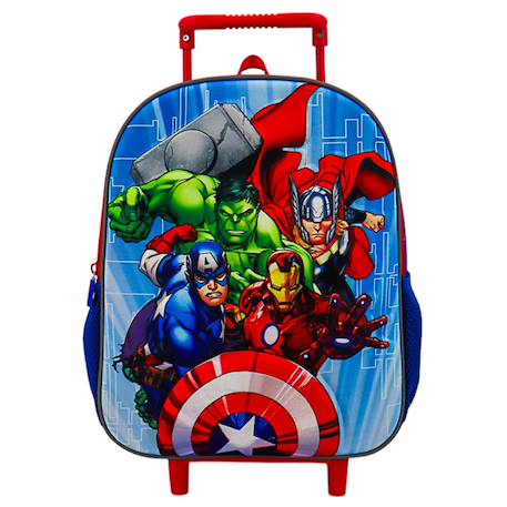 Sac à dos à roulettes garçon avengers imprimé 3d Bleu / rouge / blanc 2 - vertbaudet enfant 