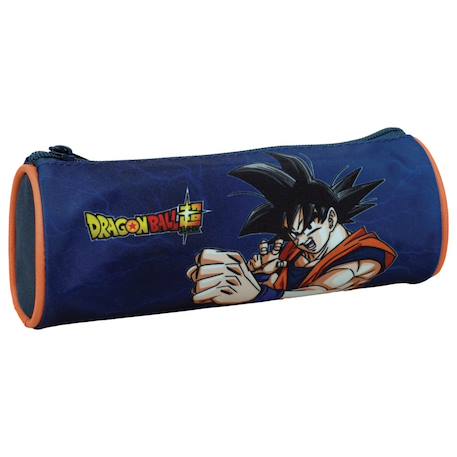 Trousse garçon ronde à fermeture zippée dragon ball super – 21 x 7,5 cm Bleu / orange / clair / noir 1 - vertbaudet enfant 