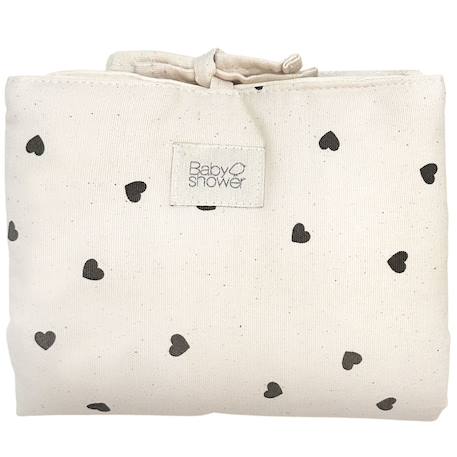 Tapis à langer audrey rock & love Ecru, noir 1 - vertbaudet enfant 