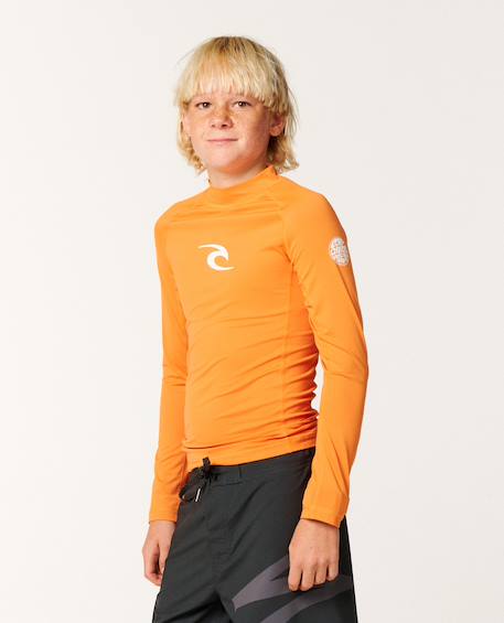 T-shirt anti-uv waves upf manches longues enfant Light navy+Vitamin c 8 - vertbaudet enfant 