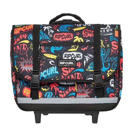 Cartable à roulettes garçon rip curl multico fluo 17l - 2 compartiments Multicolore+Noir / multicolore 7 - vertbaudet enfant 