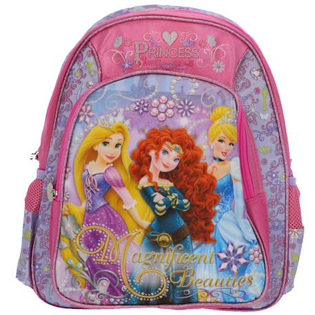 Sac à dos enfant polyester satiné imprimé disney princess 38 cm Rose 2 - vertbaudet enfant 