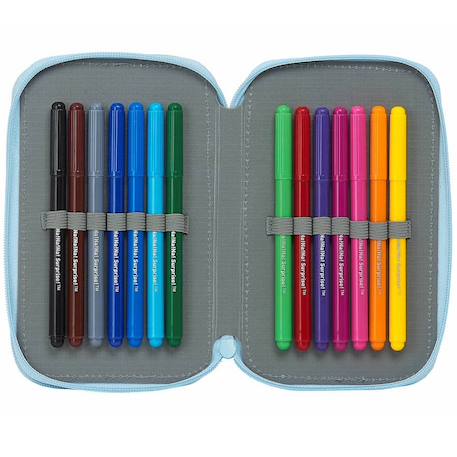 Trousse à fermeture zippée 2 compartiments 19 cm na! Na! Bleu 4 - vertbaudet enfant 