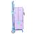 Sac à roulettes fille polyester imprimé disney frozen Bleu / violet 3 - vertbaudet enfant 