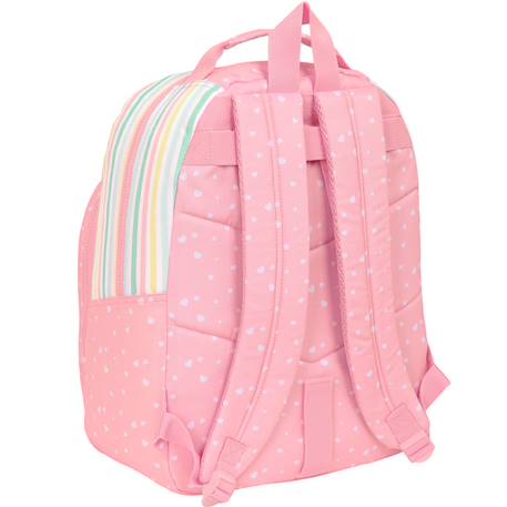 Sac à dos enfant fille 42 cm motifs cœur à fermeture zippée Rose/multicolore 2 - vertbaudet enfant 