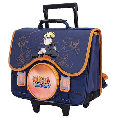 Cartable trolley naruto shippuden avec 2 compartiments 41 cm Bleu / orange / noir 1 - vertbaudet enfant 