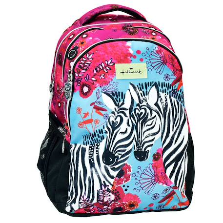 Fille-Accessoires-Cartable, trousse-Sac à dos scolaire fille hallmark motif zèbre 48 cm