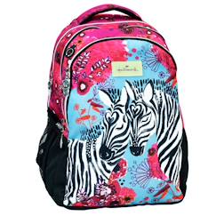 Sac à dos scolaire hallmark motif zèbre 48 cm  - vertbaudet enfant