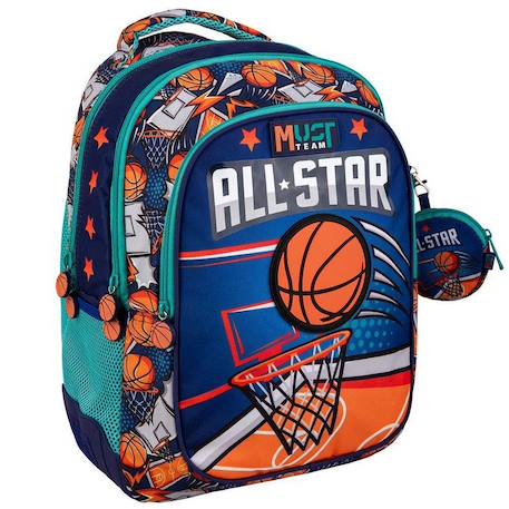 Sac à dos garçon de primaire all star basketball 43x32x18 cm – 25 l must  - vertbaudet enfant
