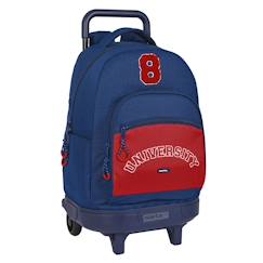 Sac à dos trolley university avec base rigide et 2 compartiments 45 cm  - vertbaudet enfant
