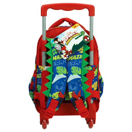 Trolley garçon sac à dos maternelle dino-webs avec poignée télescopique spidey Bleu / rouge / bleu 3 - vertbaudet enfant 