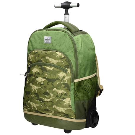 Sac à dos trolley imprimé camouflage dinosaure 45 cm Vert 1 - vertbaudet enfant 