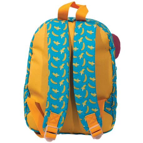 Sac à dos maternelle fille rembourré motif singe 3d Multicolore 2 - vertbaudet enfant 