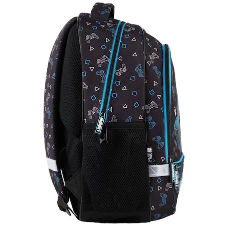 Sac à dos polyester imprimé game on Noir / bleu / blanc 3 - vertbaudet enfant 