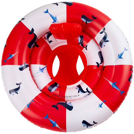 Flotteur de bain bébé baleine Red;white 1 - vertbaudet enfant 