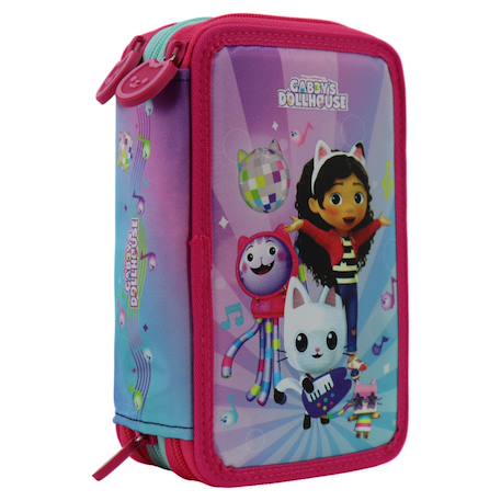 Fille-Trousse fille remplie 3 compartiments gabby et la maison magique 20 cm