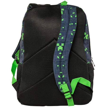 Sac à dos minecraft zombie 42 cm – 2 compartiments zippés Noir / violet / clair / noir 2 - vertbaudet enfant 