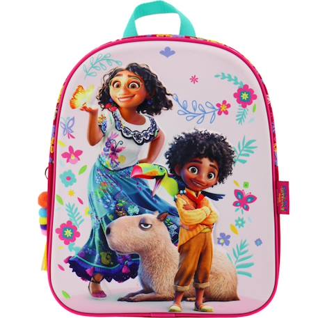 Sac à dos maternelle disney encanto imprimé fleurs 3d Blanc / rose / clair / gris 3 - vertbaudet enfant 
