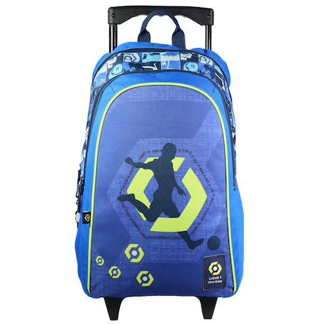 Sac à dos trolley garçon ligue 1 bagtrotter 45 cm polyester 2 compartiments zippés Bleu 2 - vertbaudet enfant 