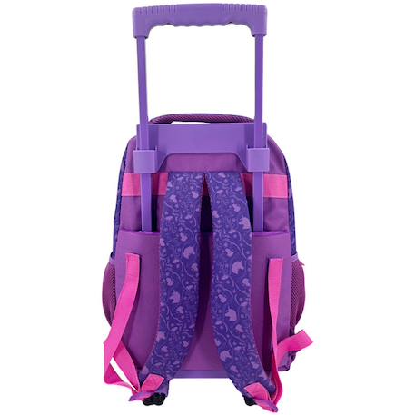 Sac à dos à roulettes scolaire fille - finitions licorne - lécole des licornes Multicolore 3 - vertbaudet enfant 