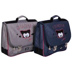 Cartable à ouverture avant chacha miaou 38x35x13 cm  - vertbaudet enfant