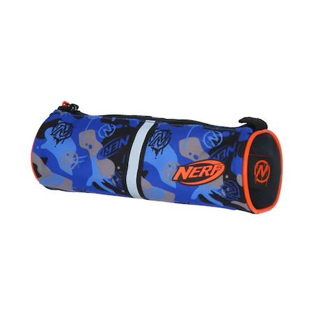 Nerf - trousse ronde scolaire playground - bleu camouflage - enfant Bleu 3 - vertbaudet enfant 