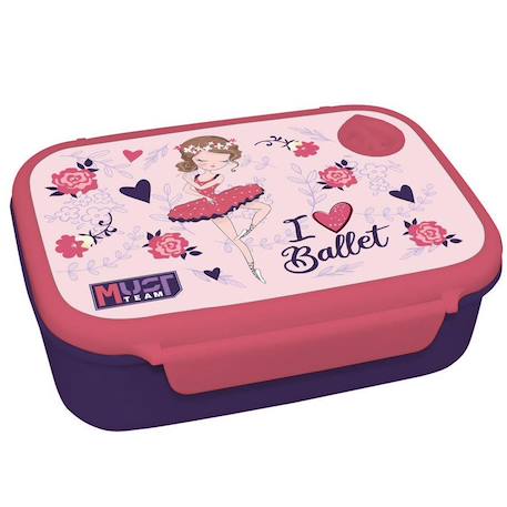 Lot de boîtes repas must team fille danseuse 2 pièces avec gourde 500 ml must team Blanc / rose / clair / gris 3 - vertbaudet enfant 