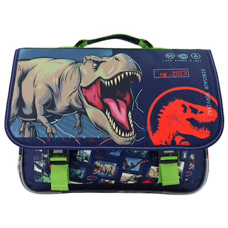 Sac à dos scolaire garçon jurassic world polyester imprimé dinosaures Bleu / bleu / ciel / blanc 2 - vertbaudet enfant 