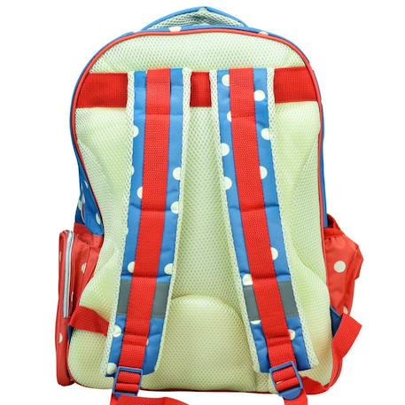 Sac à dos scolaire fille minnie motif fleurs en synthétique Blanc / rose / bleu 2 - vertbaudet enfant 
