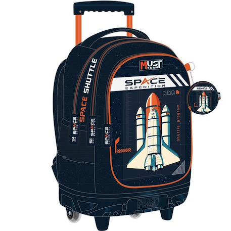 Garçon-Accessoires-Cartable, trousse-Sac à dos à roulettes space expedition 45 cm à 3 compartiments must