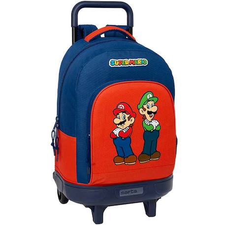 Garçon-Accessoires-Cartable, trousse-Sac à dos à roulettes super mario "mamma mia" 45 cm trolley haut de gamme