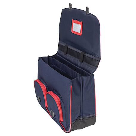 Cartable aaron 2025 38 cm à 2 compartiments Noir / bordeaux / bleu 2 - vertbaudet enfant 