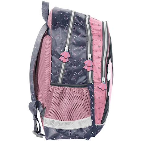 Sac à dos scolaire fille licorne 2 compartiments 38 cm qualité premium Bleu / rose 3 - vertbaudet enfant 