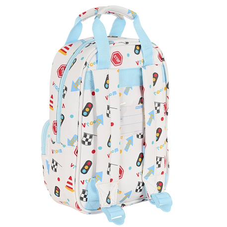 Sac à dos maternelle garçon my car imprimé voitures qualité premium 28 cm Blanc / multicolore 3 - vertbaudet enfant 