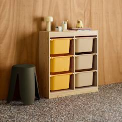 Chambre et rangement-Meuble de rangement enfant 6 bacs de rangement en plastique colorés - sora