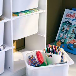 Chambre et rangement-Rangement-Meuble de rangement enfant 6 bacs de rangement en plastique