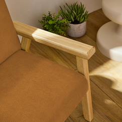 Chambre et rangement-Chambre-Fauteuil scandinave enfant velours côtelé et bois d'hévéa isak l 47 x p 43,5 x h 50cm