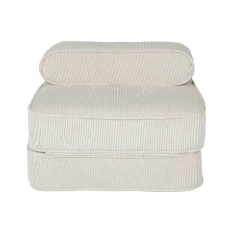Fauteuil enfant en velours côtelé dépliable, couleur crème, l 66 x p 62 x h 43,5 cm Naturel 5 - vertbaudet enfant 