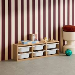 Chambre et rangement-Rangement-Meuble de rangement pour enfant, 6 bacs en plastique