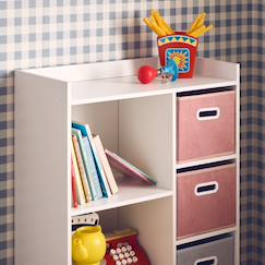 Chambre et rangement-Rangement-Meuble de rangement pour enfant pratique avec 7 compartiments et 4 paniers en velours