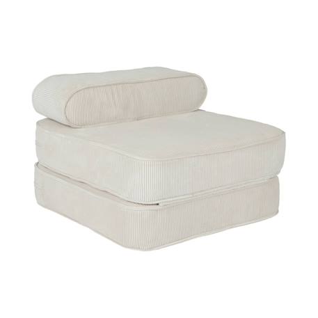 Fauteuil enfant en velours côtelé dépliable, couleur crème, l 66 x p 62 x h 43,5 cm Naturel 2 - vertbaudet enfant 