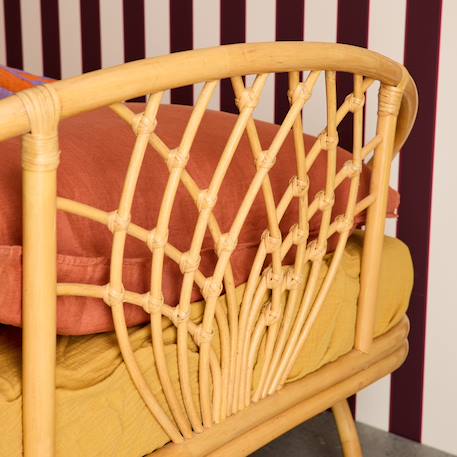 Lit enfant exotique 90 x 190 cm rotin naturel - arlo Rotin naturel 1 - vertbaudet enfant 