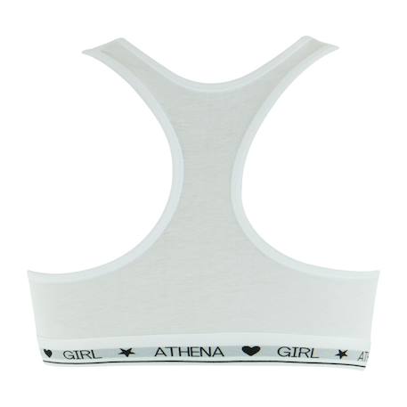 Brassière coton ultra doux Blanc+Bleu titane+Rose pastel+Violet 4 - vertbaudet enfant 