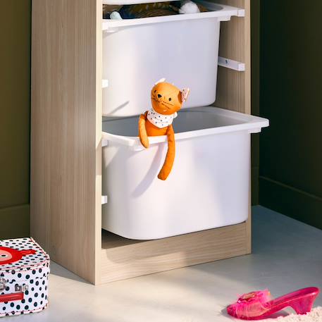 Meuble de rangement enfant 4 bacs de rangement Blanc+Naturel 7 - vertbaudet enfant 