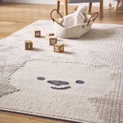 Linge de maison et décoration-Décoration-Tapis-Tapis enfant beige / crème, tapis intérieur petit ourson, poils ras, tapis frisé très doux