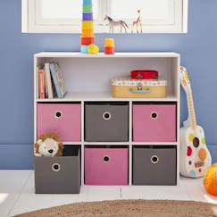 Chambre et rangement-Rangement-Meuble de rangement pour enfant, blanc - camille - avec 7 compartiments et 6 paniers