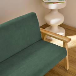 Chambre et rangement-Chambre-Banquette canapé pour enfant 2 places velours côtelé et bois d'hévéa l 84 x p 43,5 x h 50cm