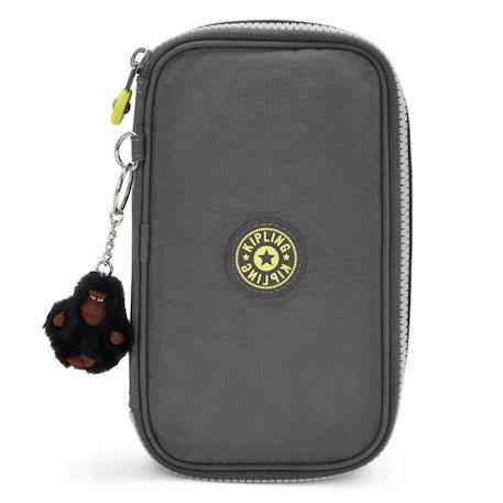 Trousse zippée kipling back to grey 50 stylos 9 compartiments de rangement Gris 2 - vertbaudet enfant 